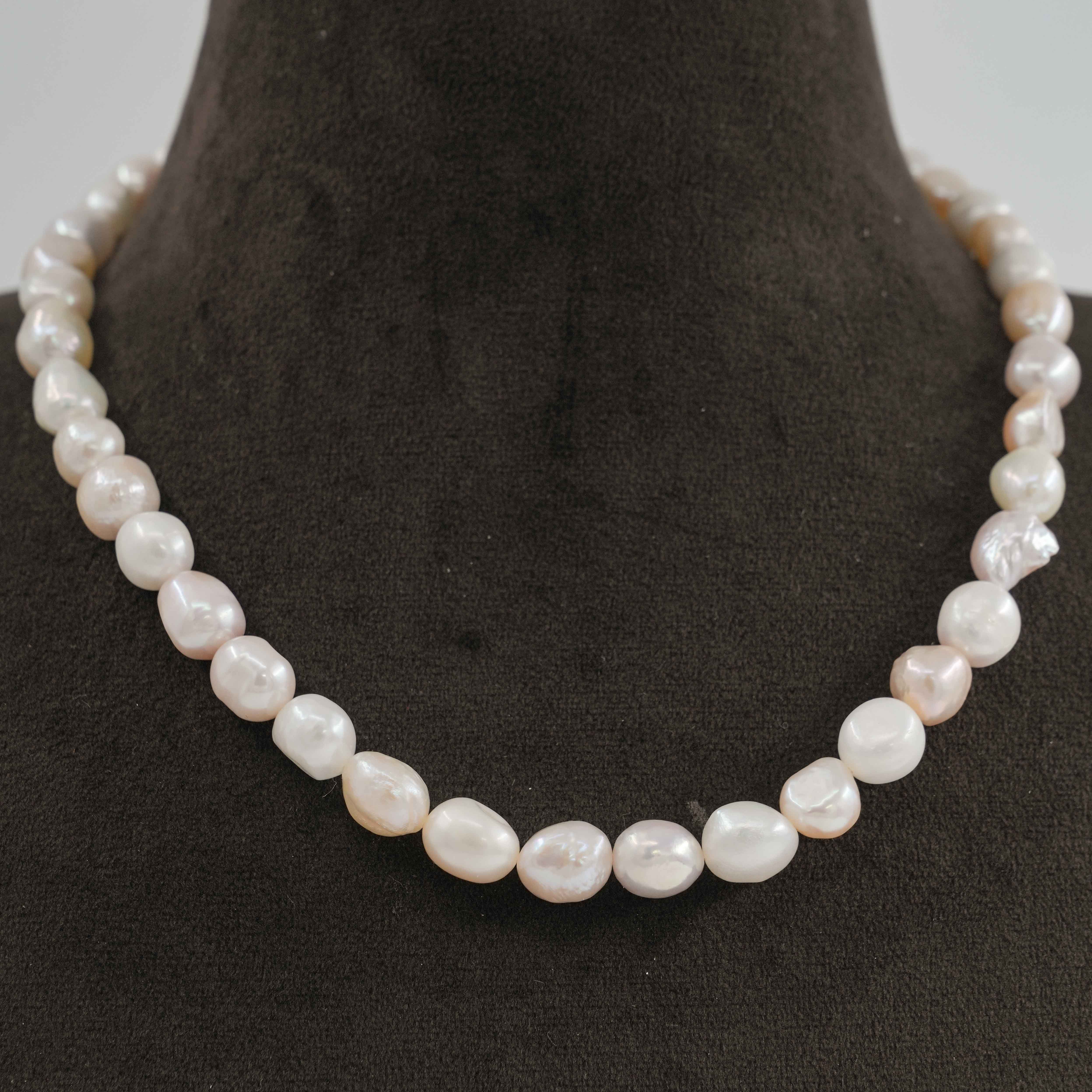The Pearl Atelier by Kabra Pearls - Baroque Shaded Single Layered Pearl Necklace